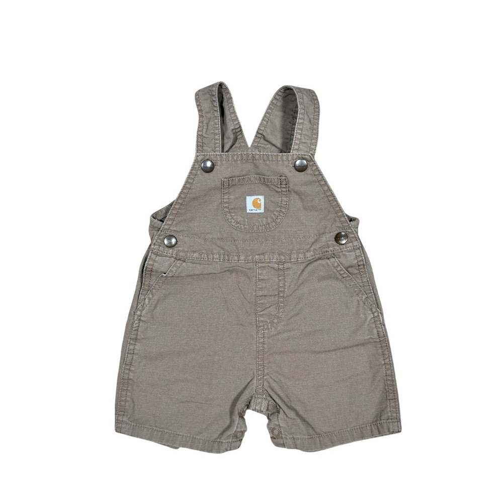 Carhartt Baby Boys‎ Tan Short Overalls 12M